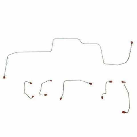 1967 Ford Mustang Front Brake Line Kit w_ Power Disc Brakes 6 Piece - ZKT6704OM